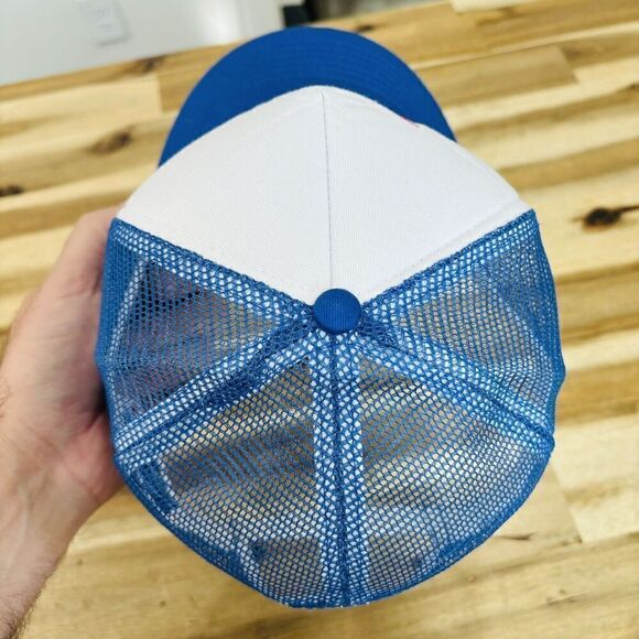 Pabst Blue Ribbon PBR Mesh Snapback Trucker Hat Red/White/Blue - Picture 6 of 6